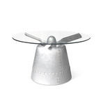 Aircraft Propeller Coffee Table // Aluminum Aviation Accent // 36" Round