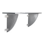 Polished Aluminum Aviator Riveted Shelf Bracket Set