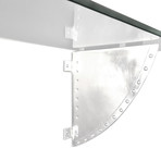 Polished Aluminum Aviator Riveted Shelf Bracket Set