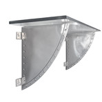 Polished Aluminum Aviator Riveted Shelf Bracket Set