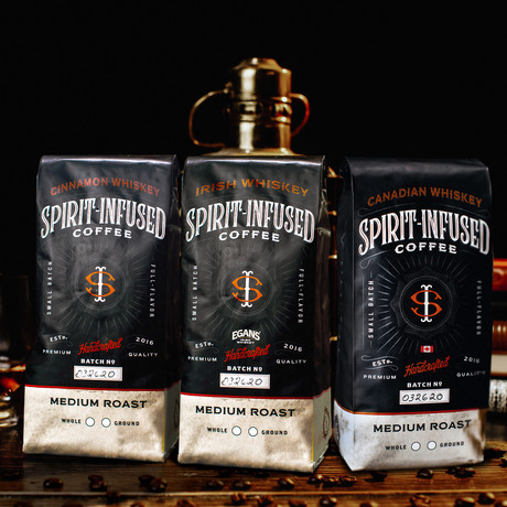 Whiskey Lover's Infused Coffee // Canadian Whiskey + Cinnamon Whiskey + Irish Whiskey (Ground)