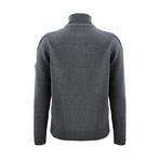 Button Pullover Sweater // Gray (Small)