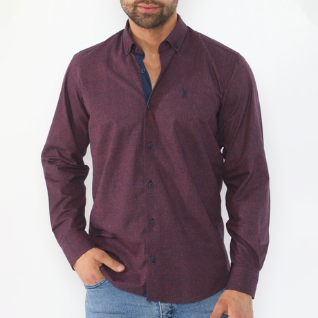 Vicente Flannel Shirt // Burgundy (Small)