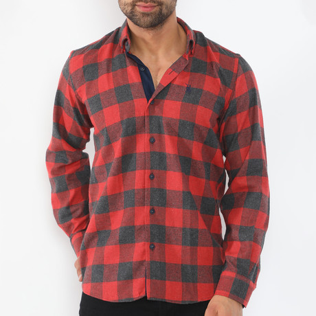 Randall Button-Up Shirt // Red (Small)