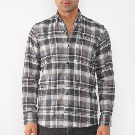 Andreas Flannel Shirt // Anthracite (Small)