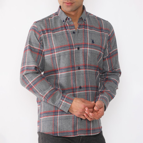Rowan Flannel Shirt // Anthracite (Small)