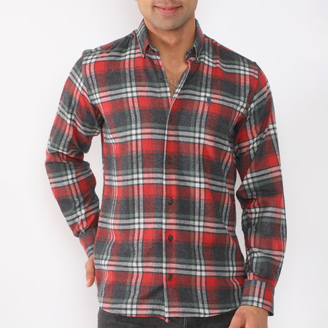 Kyan Button-Up Shirt // Anthracite (Small)