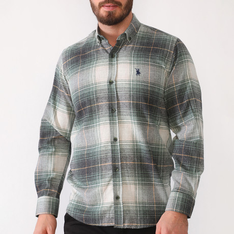 Henry Flannel Shirt // Green (Small)