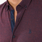 Vicente Flannel Shirt // Burgundy (Small)