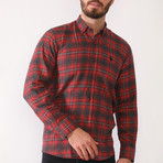 Salerio Flannel Shirt // Red (Small)