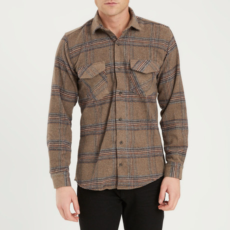 Barnardo Flannel Shirt // Brown (Small)