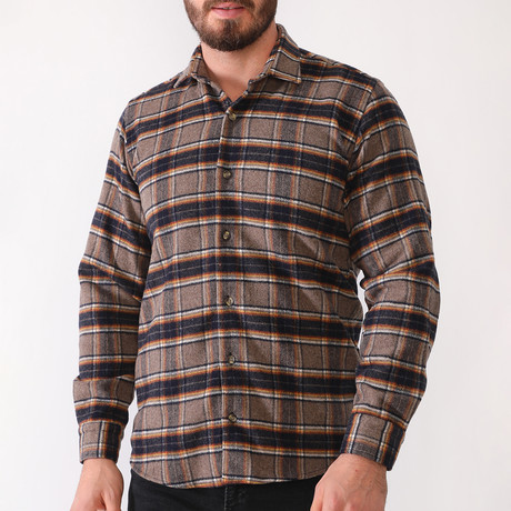Gerard Flannel Shirt // Brown (Small)