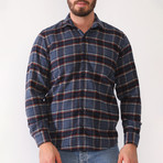Gerard Flannel Shirt // Dark Blue (Small)