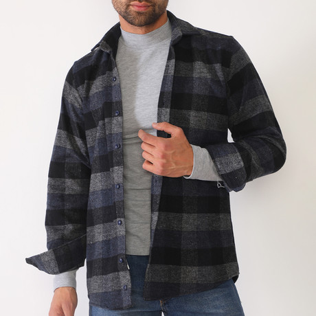 Lennox Flannel Shirt // Dark Blue (Small)