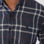 Lysander Flannel Shirt // Dark Blue (Small)