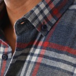 Kyan Flannel Shirt // Dark Blue (Small)