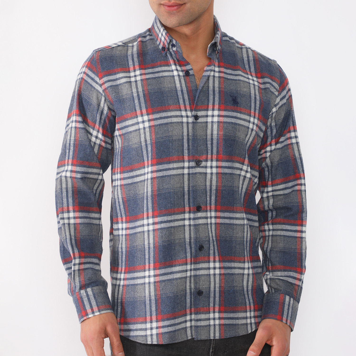 Kyan Flannel Shirt // Dark Blue (Small) - Dewberry - Touch of Modern