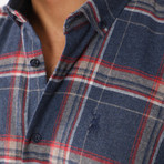 Rowan Flannel Shirt // Dark Blue (Small)