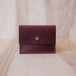 Heritage Compact Stud Wallet // Burgundy