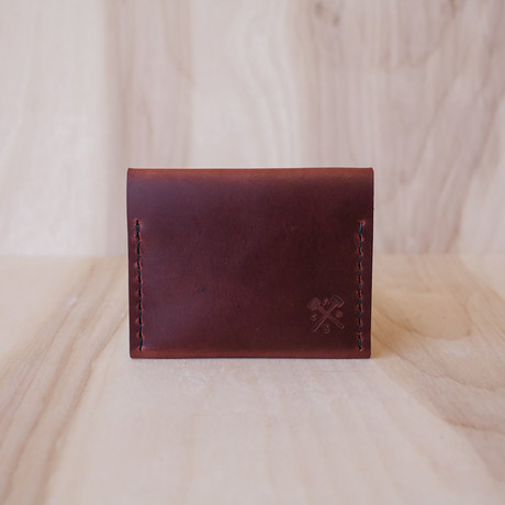 Heritage Compact Stud Wallet // Burgundy