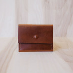 Heritage Compact Stud Wallet // Cognac