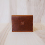 Heritage Compact Stud Wallet // Cognac