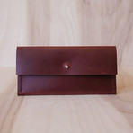 Heritage Stud Wallet // Burgundy