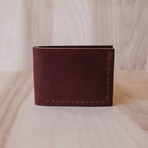 Heritage Compact Bifold Wallet // Burgundy