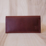 Heritage Stud Wallet // Burgundy