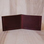 Heritage Compact Bifold Wallet // Burgundy