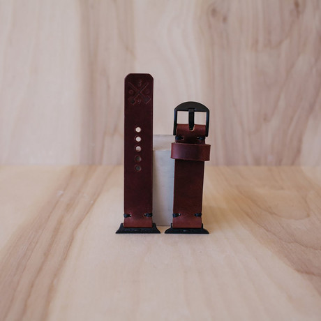 Heritage Apple Watch Band // Burgundy + Space Gray