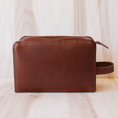 Heritage Compact Dopp Kit // Cognac