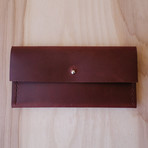 Heritage Stud Wallet // Burgundy