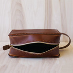 Heritage Compact Dopp Kit // Cognac