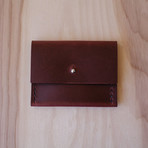 Heritage Compact Stud Wallet // Burgundy