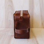 Heritage Compact Dopp Kit // Cognac