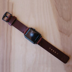 Heritage Apple Watch Band // Burgundy + Space Gray