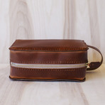 Heritage Compact Dopp Kit // Cognac