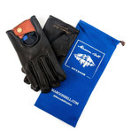 Buffalo Leather Driving Glove // Black (Small)