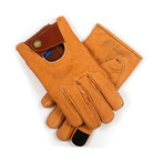 Buffalo Leather Driving Glove // Brown (Small)