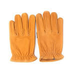 Buffalo Leather Ranching Glove // Brown (Small)