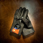 Buffalo Leather Driving Glove // Black (Small)