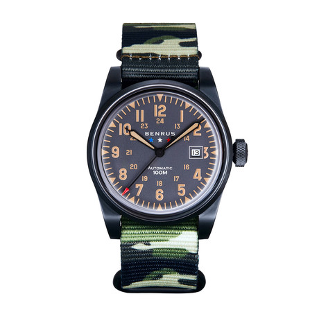 Benrus Field Watch Automatic // F1-BK-BK-NC