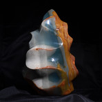 Hand-Sculpted Flame of Ocean Jasper