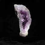 Amethyst Geode Slice + Metal Stand Mount