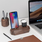 iPhone Dual Dock // Dark Brown