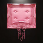 Framed Hoop // Pink (20"W x 16"H x 1"D)