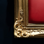 Framed Hoop // Gold + Red (20"W x 16"H x 1"D)