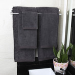 Everplush // Flat Loop 6 Piece Bath Towel Set (Navy Blue)