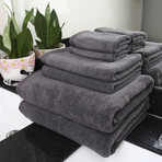 Everplush // Flat Loop 6 Piece Bath Towel Set (Navy Blue)